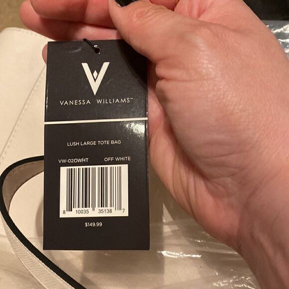 NWT Elegant Vanessa Williams The Lush Collection Ivory White Tote Bag - Picture 4 of 9